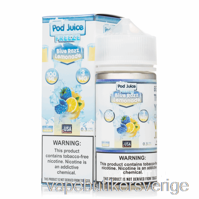 Vape Sverige Freeze Blue Razz Lemonad - Baljjuice - 100ml 3mg